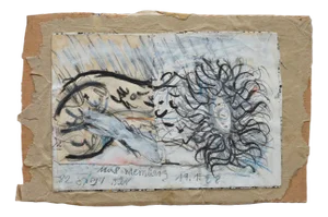 Max Moshe Weinberg, Auge 3, 1982, Crayon & Pencil & Paper