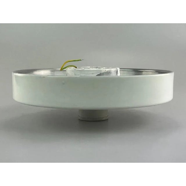 Mid-Century Modern Space Age Discus Wall Lamp in Aluminum and Metal, 1960s For Sale - Image 3 of 11