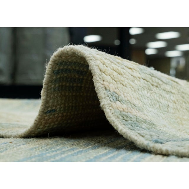 Blue Turkish Oushak Rug 8'8" x 11'5" #18537 For Sale - Image 8 of 8