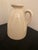 Vintage Cream Stoneware Pitcher Heavy Crackle Glaze Rustic Farmhouse Jug Vase For Sale - Image 4 of 6
