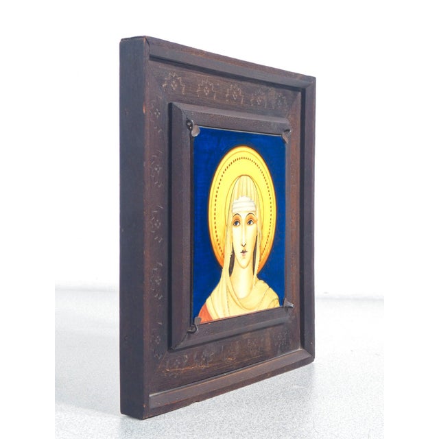 Francesco and Chiara Panels by Serafino Volpi, Set of 2 For Sale - Image 9 of 18