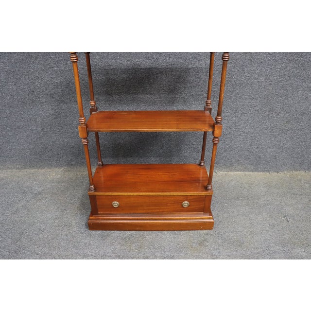 Baker Mahogany Etagere With Drawer For Sale - Image 13 of 16