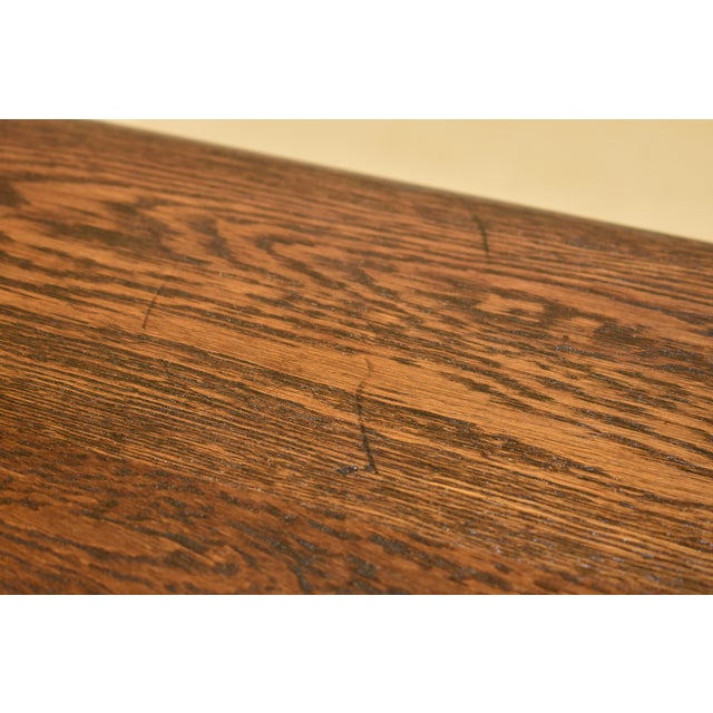 Circa 1900 English Oak Carved Bench For Sale - Image 10 of 11