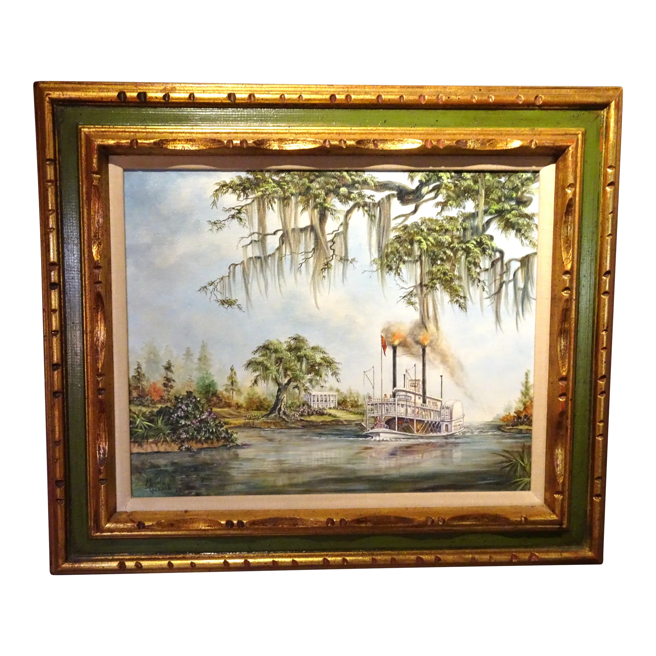 油彩画　E・RICCIARDI　リッチャルディ作品　LANDSCAPE　風景画 油彩画 E・RICCIARDI リッチャルディ作品 LANDSCAPE 風景画 完璧