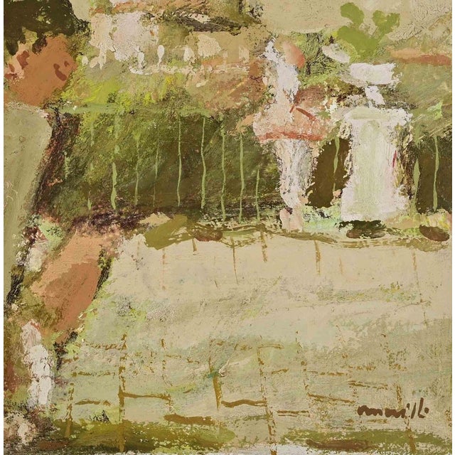 Modern Franco Marzilli, Ballerina with View of Rome, Oil Painting, 1970s For Sale - Image 3 of 5