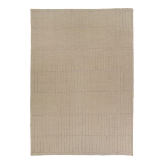 Rug & Kilim’s Oversized Contemporary Textural Rug in Beige-Brown Tones For Sale