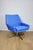 Vintage Jade Series Swivel Lounge Chair with Blue Cornflower Velvet Upholstery, GDR, 1970s For Sale - Image 11 of 11
