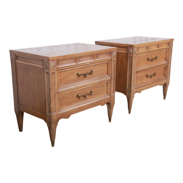 American of Martinsville MidCentury Modern Cherry and Burl Wood