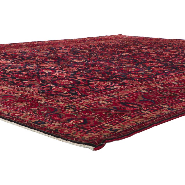 Victorian Vintage Persian Malayer Rug - 11'00 X 14'03 For Sale - Image 3 of 8