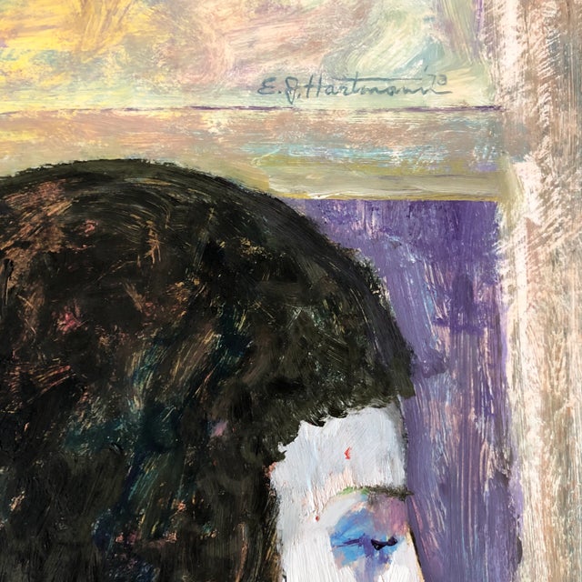 Original painting on foam core signed upper right 14 x 22.75 unframed