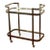 1970s Milo Baughman Style Brass and Glass Bar Cart For Sale