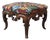 Rococo Carved Walnut Floral Needlepoint Footstool C1880 For Sale