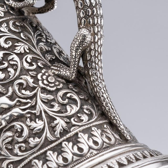 Late 19th Century Antique Indian Kutch Silver Mug by Oomersi Mawji for Bhuj, 1890s For Sale - Image 5 of 13
