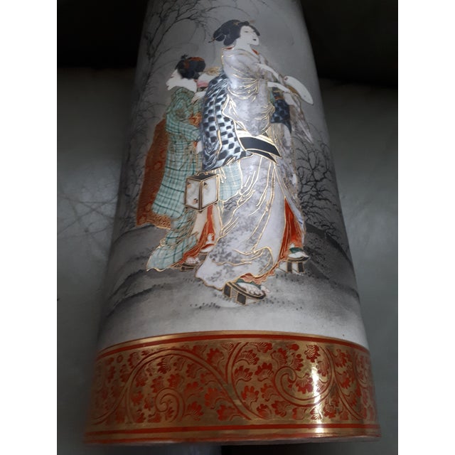 Meiji Kutani Porcelain Vase, Japan, 1890s For Sale - Image 11 of 14