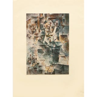 1960s After Pablo Picasso "Portrait of Daniel-Henry Kahnweiler", Period Full-Color Print For Sale