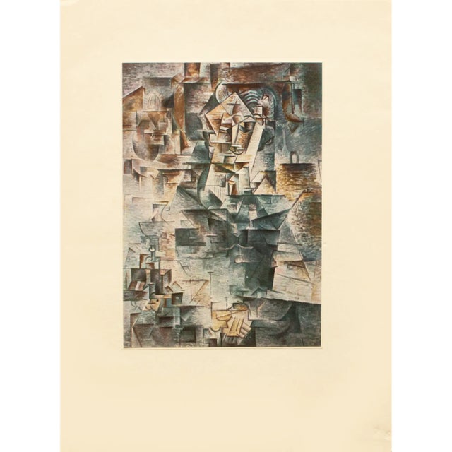 1960s After Pablo Picasso "Portrait of Daniel-Henry Kahnweiler", Period Full-Color Print For Sale