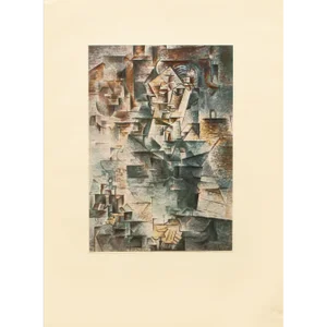 1960s After Pablo Picasso "Portrait of Daniel-Henry Kahnweiler", Period Full-Color Print