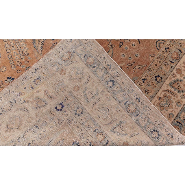 Fine Antique Persian Meshad Handmade Wool Rug For Sale In New York - Image 6 of 10