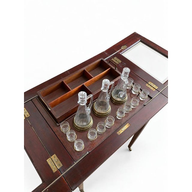 Wood Art Deco Dry Bar Cart Trolley, 1920s For Sale - Image 7 of 8