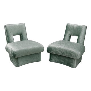 Mid 20th Century James Mont Style Lounge Chairs For Sale