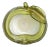 Vintage Murano Barbini Green Apple Gold Flecks Italian Art Glass Mid Century Decorative Bowl Ashtray For Sale