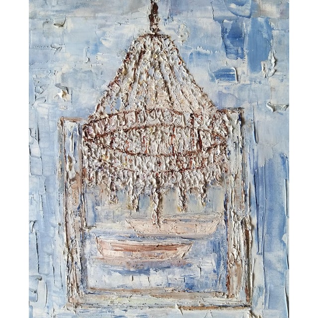 42"×36" Oil on Canvas Artwork is done by smearing colors on the canvas using a knife to give the artwork a deeply textured...