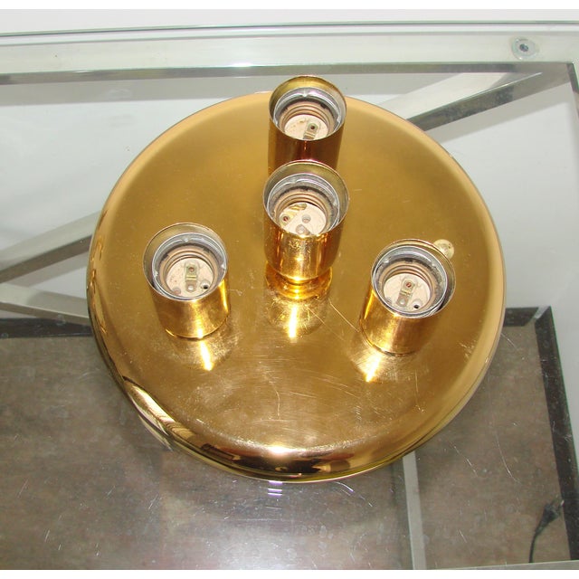 Vintage Ceiling Light in Brass-Finished Metal, 1980s For Sale - Image 4 of 13