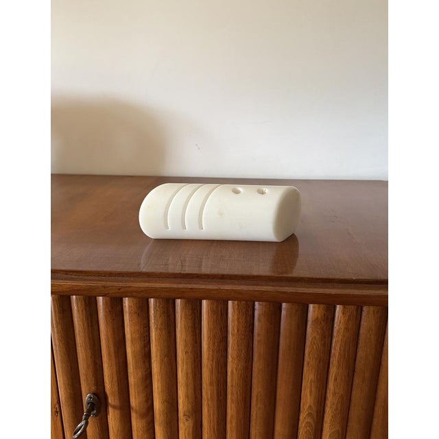 White White Quartz Desk Organizer, Italy, 1980s For Sale - Image 8 of 9