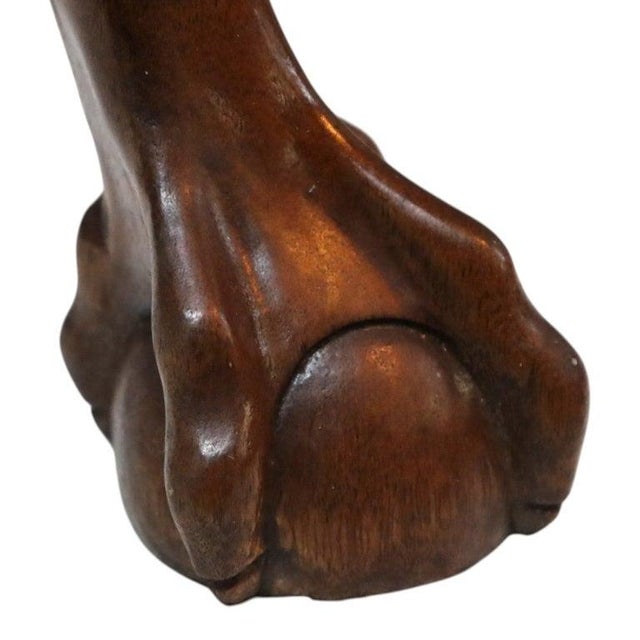 Chippendale Style Floral & Foliate Carved Mahogany Table C1900 For Sale - Image 12 of 15