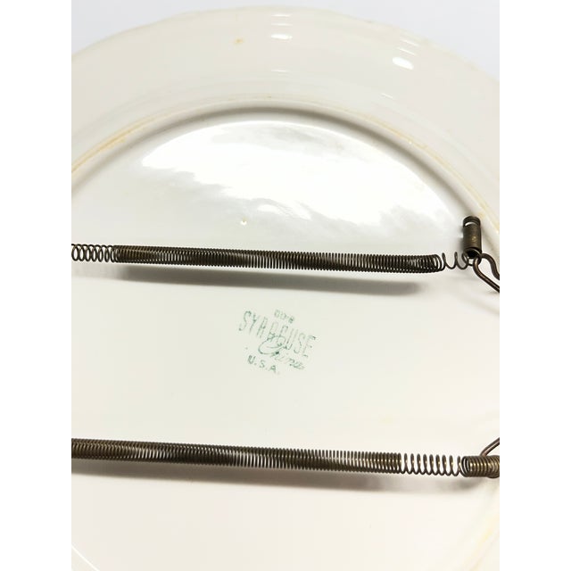 Syracuse China Mid-Century Rose Plate For Sale - Image 4 of 5