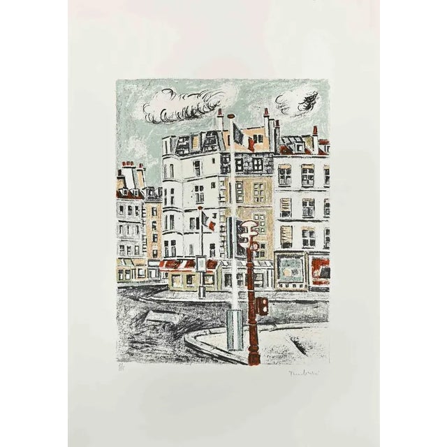 Modern Orfeo Tamburi, View of Paris, 1970s, Etching For Sale - Image 3 of 3