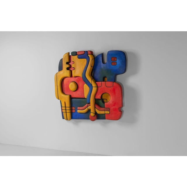 Cobra Art Wall Sculpture in Painted Wood from Le Corbusier, France, 1970s For Sale - Image 15 of 18