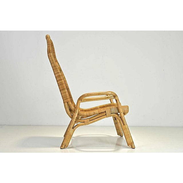 Wickerwork Easy Chair, Italy, 1970 For Sale - Image 10 of 18