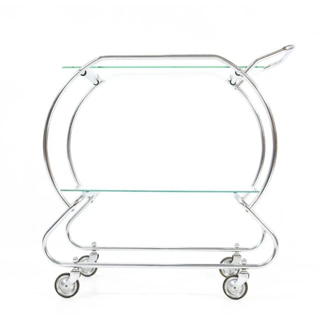 Art Deco Nickel-Plated Brass Serving Trolley, 1930s For Sale - Image 13 of 13