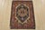 Tribal Heriz Rug 2’2” X 2’11” Blue Wool Traditional Hand-Knotted Oriental Carpet For Sale - Image 3 of 7