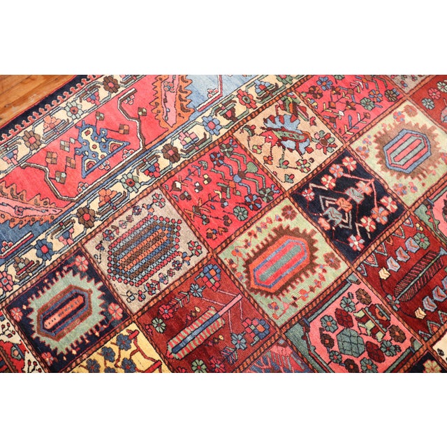 Early 20th Century Zabihi Collection Persian Bakhtiari Garden Box Rug - 10'8" x 13'6" For Sale - Image 12 of 12
