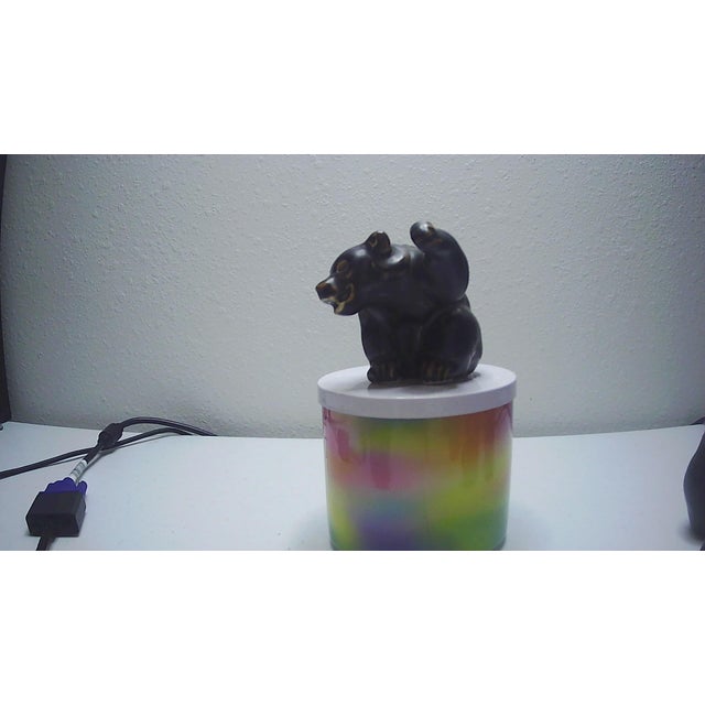 Royal Copenhagan VTG Collectible Set - Royal Copenhagen Set of 6 Bear Cub Figurines by Knud Kyhn For Sale - Image 4 of 10