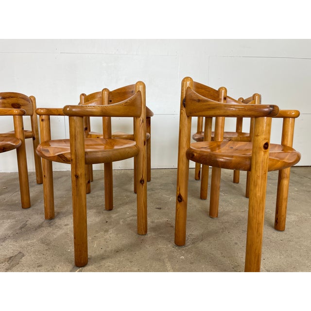 1970s Brutalist Pine Dining Chairs from Rainer Daumiller, Denmark, 1970s, Set of 6 For Sale - Image 5 of 12
