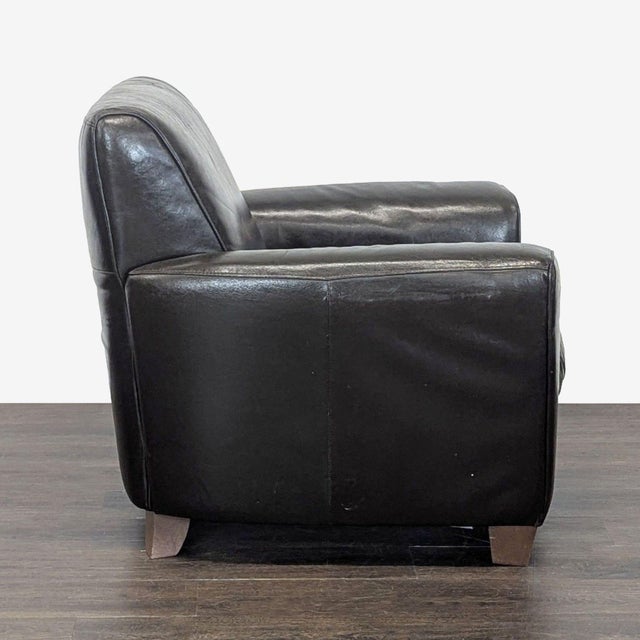 Natuzzi Natuzzi Leather Lounge Armchair - Comfortable Modern Seating For Sale - Image 4 of 12