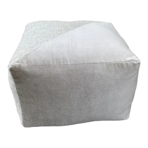Oversized Two-Tone Poof