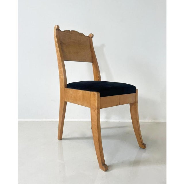 Russian Chairs in Birch Veneer, Early 19th Century, Set of 4 For Sale - Image 3 of 10
