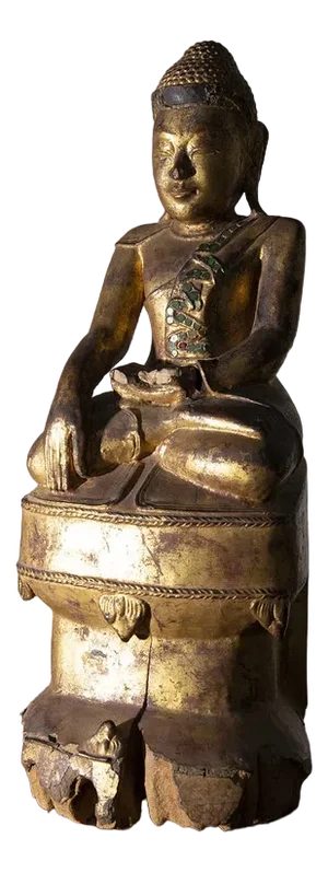 Burmese Artist, Mandalay Buddha, 19th Century, Lacquered Wood