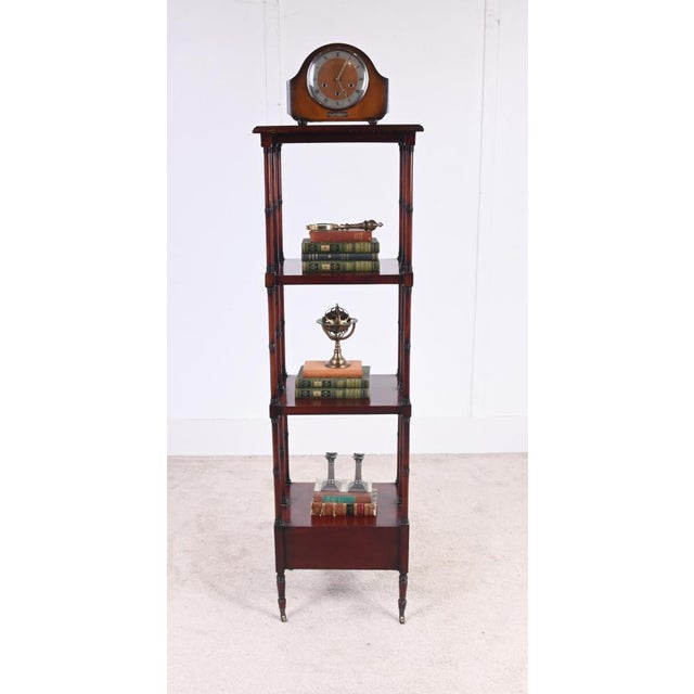 Georgian Style Mahogany Whatnot Bookcase, 1890s For Sale - Image 3 of 10