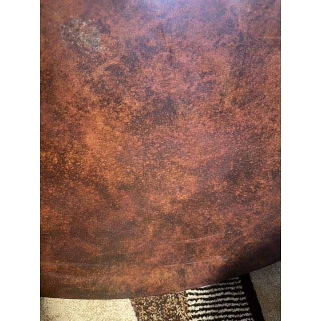 Late 20th Century Large Vintage Indian Copper & Bronze Finish Metal Wall Charger For Sale - Image 5 of 7