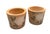 2000 - 2009 A Pair of Vintage Solid Teak Hand-Painted Floral Cache Pots For Sale - Image 5 of 12