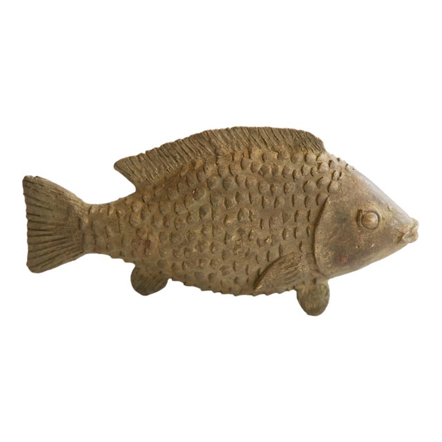 Vintage African Fish Sculpture For Sale