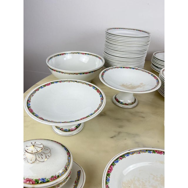 Italian Ceramic Dishes, 1890s, Set of 70 For Sale - Image 3 of 18
