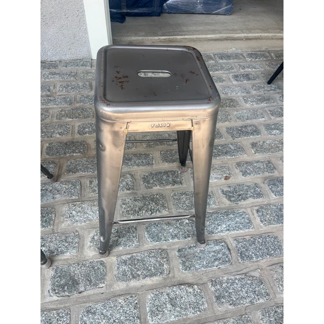 Metal Tolix Marais Stool For Sale - Image 7 of 10