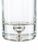 Elegant vintage clear glass decanter featuring a controlled bubble detail within the glass and a fitted frosted glass...