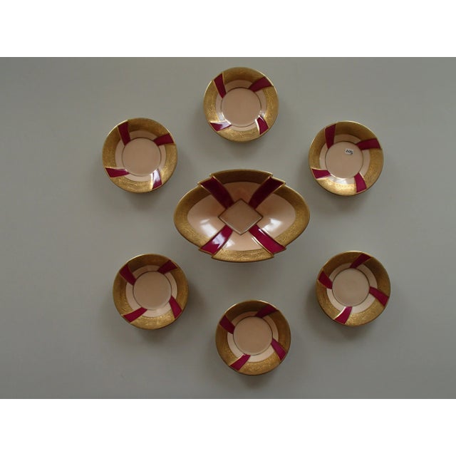 Bowl and Small Plates from Schlagenwald, 1930s, Set of 7 For Sale - Image 15 of 16